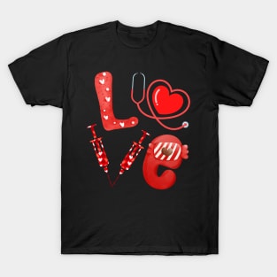 Nurse Love Valentine T-Shirt